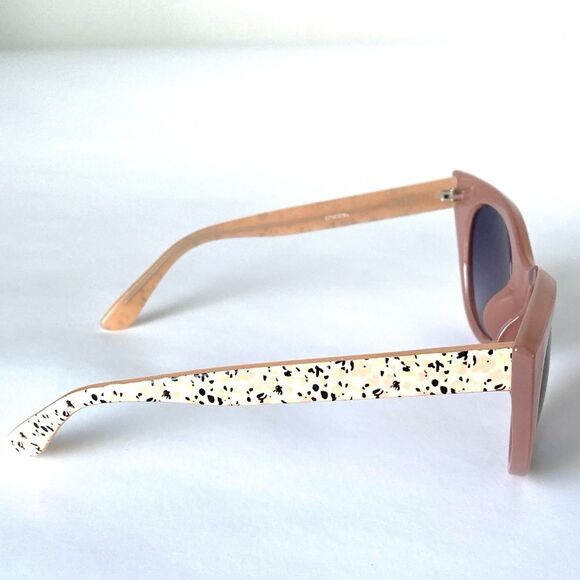 Chico\'s Cat-Eye Sunglasses Dark Shade Smokey Pink Frame w/ Speckles UV Cut Chic main image 5
